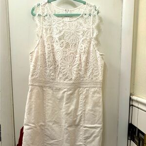 Lilly Pulitzer Resort Sharice Stretch Shift Dress in White Size 12